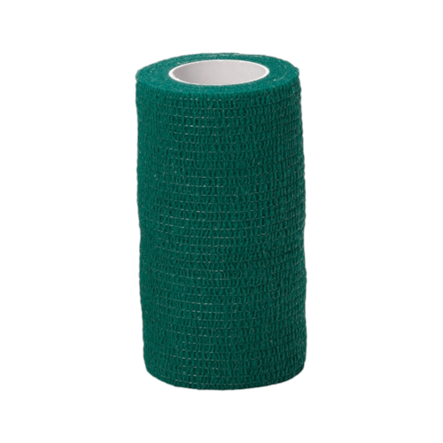 Bandagem Elástica Autoaderente Coesiva 10 cm X 4,5 m Verde Escuro Covetrus