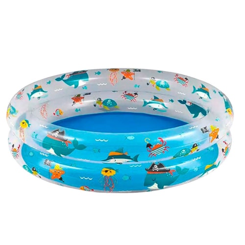 Banheira Infantil Inflável Estampada Mor Fundo do Mar 90 Litros