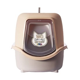 Banheiro Plast Pet WC Cat Box Nude para Gatos 