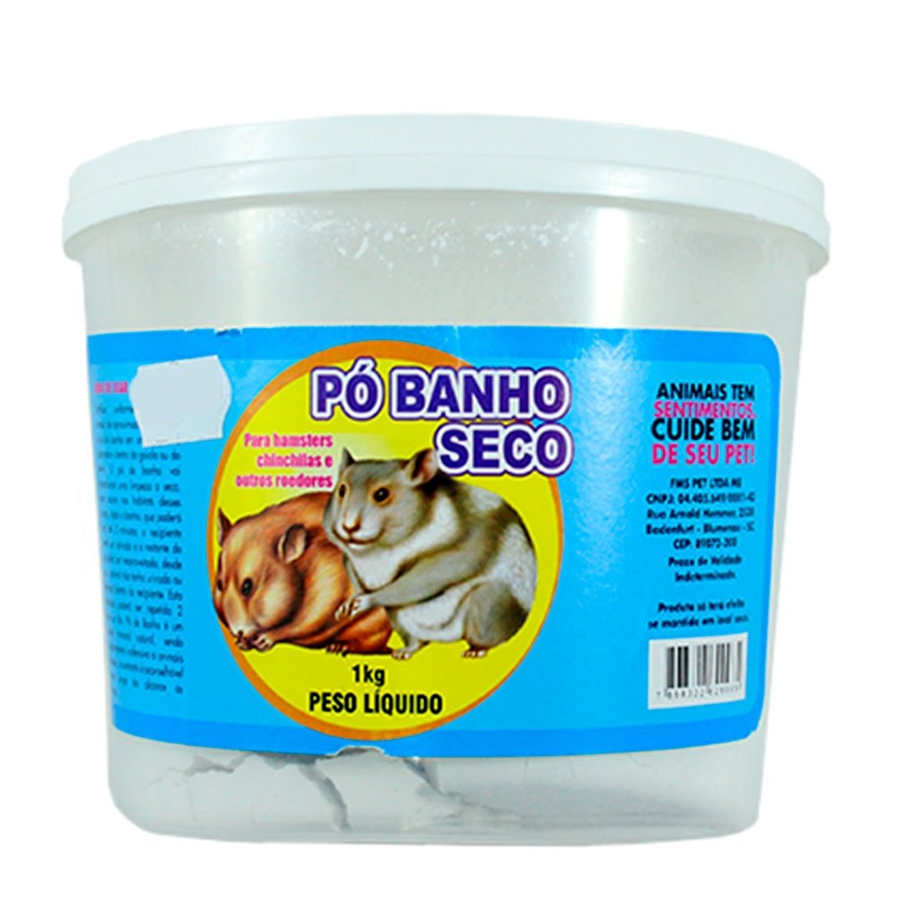 Banho Seco em Pó Agrodog para Chinchila e Hamster 1kg