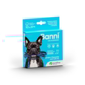 Banni Antiparasitário Ourofino para Cães de 10,1 kg a 20 kg - 1 Flaconete 1,34 ml
