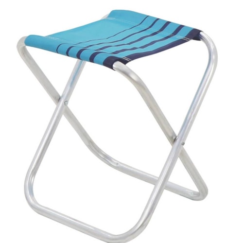 Banqueta de Praia Tramontina Fiji Dobrável em Alumínio com Assento Azul 92900302