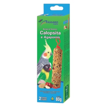 Bastão de Sementes Pássaro Forte para Calopsitas e Agapornis 80g