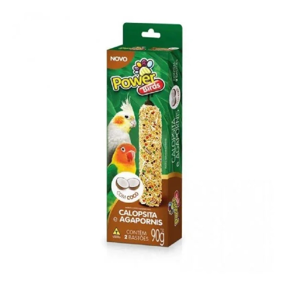 Bastão PowerBird Calopsita/Agapornis com 2und 90g