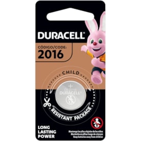 Bateria de Lítio Metálico de 3V Duracell Modelo CR 2016