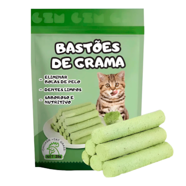 Batões de Grama para Gatos Anti Bola de Pelos Graminha em Palito 6 Unidades
