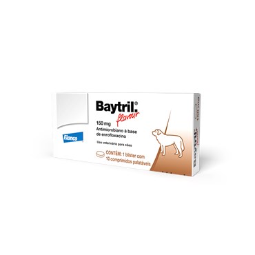 Baytril Flavour 150 mg com 10 Comprimidos - Elanco 