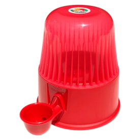 Bebedouro Polipropileno 2L Vermelho Transparente Vida Mansa