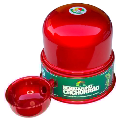 Bebedouro Vida Mansa Cachorrão Alumínio 3L Vermelho