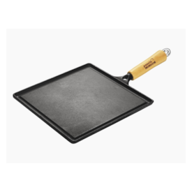 Bifeteira Lisa de Ferro Fundido Cabo de Madeira - Fumil