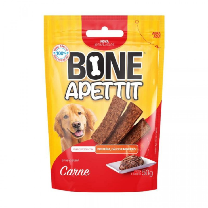 Bifinho Bone Apettit Sabor Carne 50g - Atacapet