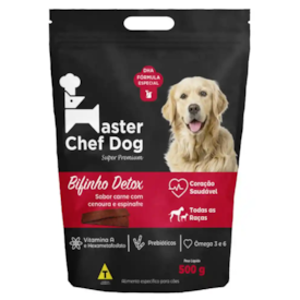 Bifinho Master Chef Dog para Cães Sabor Carne com Cenoura e Espinafre 500g