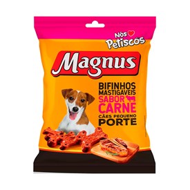 Bifinho Mastigável Magnus Sabor Carne Cães Porte Pequeno 