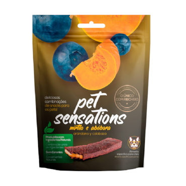 Bifinho Pet Sensations para Cães Sabor Mirtilo e Abóbora 65g Avert