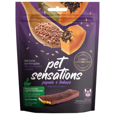 Bifinho Pet Sensations Sabor Papaia e Linhaça 65g - Avert