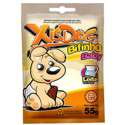 Bifinho Xisdog Baby Sabor Leite para Cães Filhotes 55g