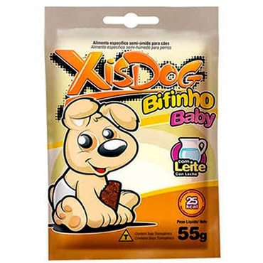 Bifinho Xisdog Baby Sabor Leite para Cães Filhotes 55g