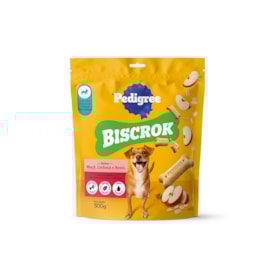 Biscoito Biscrok Pedigree Cães Adultos Raças Pequenas Maçã, Linhaça e Aveia 500 g