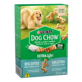 Biscoito Dog Chow Carinhos Integral para  Cães Filhotes Sabor Frango e Leite 300g
