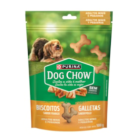 Biscoito Dog Chow para Cães Adultos de Pequeno Porte Sabor Frango 500g