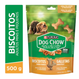 Biscoito Dog Chow para Cães Adultos de Pequeno Porte Sabor Frango 500g - imagem adicional