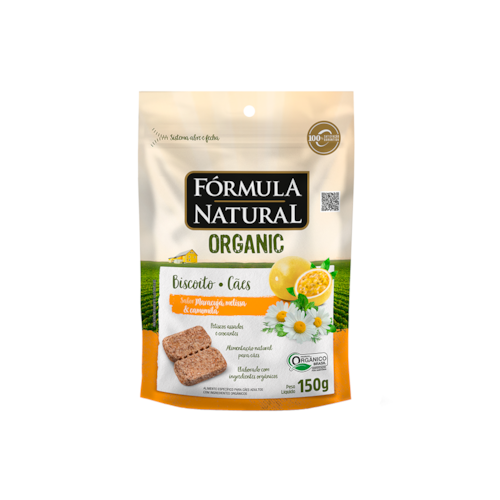 Biscoito Fórmula Natural Organic Sabor Maracujá, Melissa e Camomila para Cães 150g
