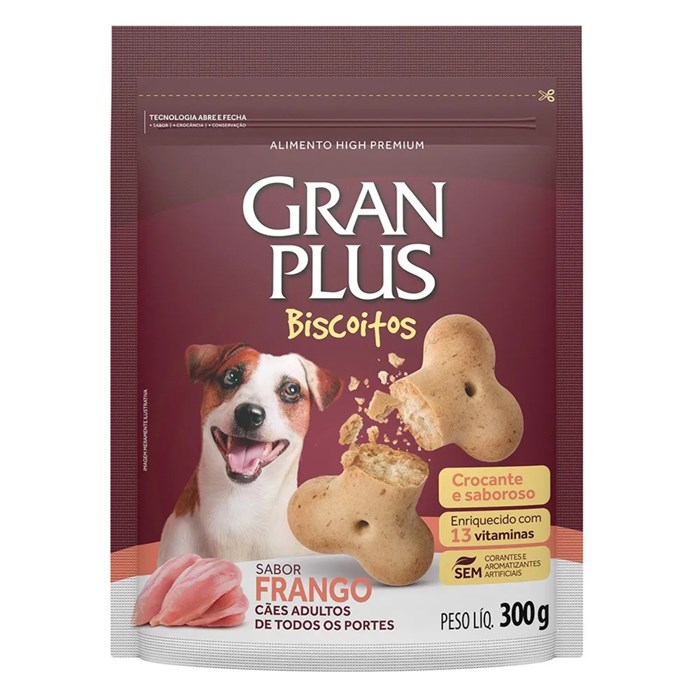 Biscoito Gran Plus para Cães Adultos Frango 300g
