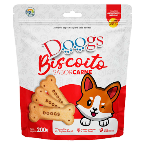 Biscoito Natural Doogs para Cães Sabor Carne 200g