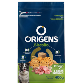 Biscoito Origens para Cães Adultos 7 Grãos Sabor Frango 400g