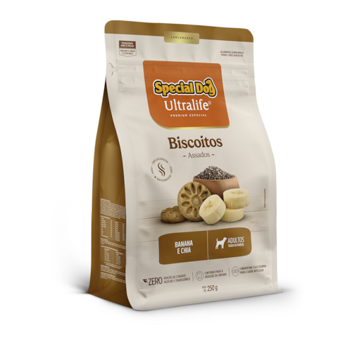 Biscoito Petisco Special Dog UltraLife Cães Adultos Banana 250 g
