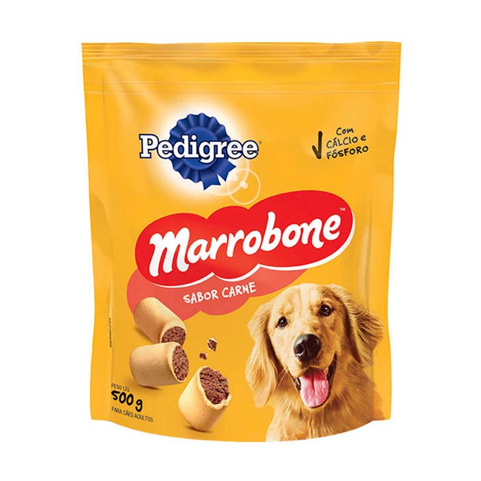 Biscoitos Biscrok Pedigree Marrobone para Cães Adultos Sabor Carne 