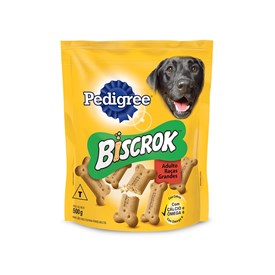 Biscoitos Biscrok Pedigree para Cães Adultos de Raças Grandes 500g