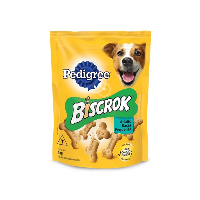 Biscoitos Biscrok Pedigree para Cães Adultos de Raças Pequenas 