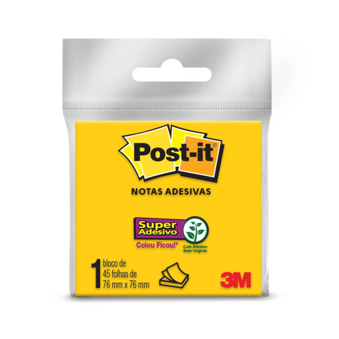 Bloco de Post It Amarelo Neon 76x76mm - 3M HB004399398