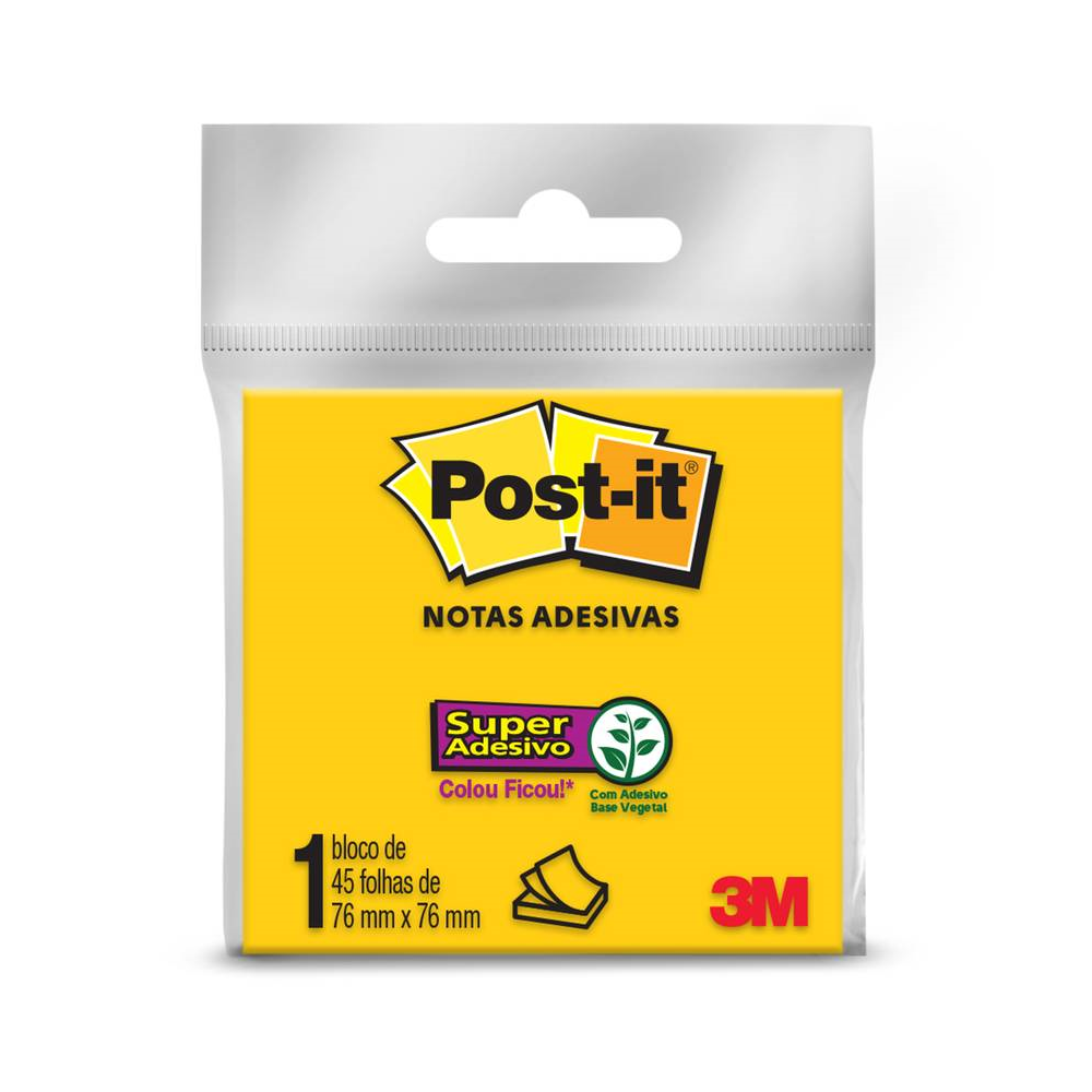 Bloco de Post It Amarelo Neon 76x76mm - 3M HB004399398
