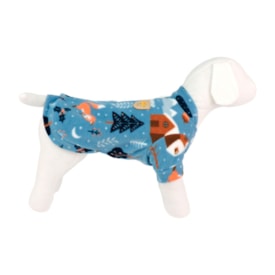Blusa Soft Bonito pra Cachorro Floresta Azul para Cães - imagem adicional