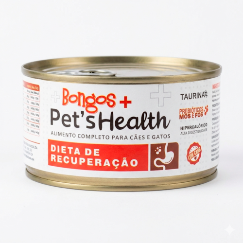 Bongos Patê para Cães e Gatos Dieta Recuperação Fase 1 Lata 300g