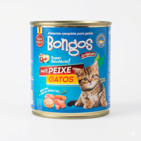 Bongos Patê para Gatos Sabor Peixe Lata 280g