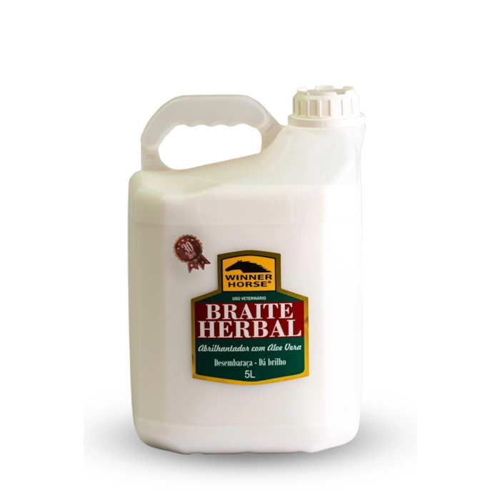 Braite Herbal Abrilhantador de Pelos para Equinos 5LT - Winner Horse