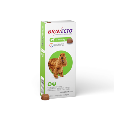 Bravecto Antipulgas e Carrapatos Cães de 10 a 20kg | 500mg