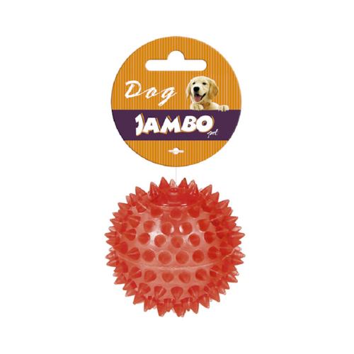 Brinquedo Bola Espinho TPR com Som Vermelho M