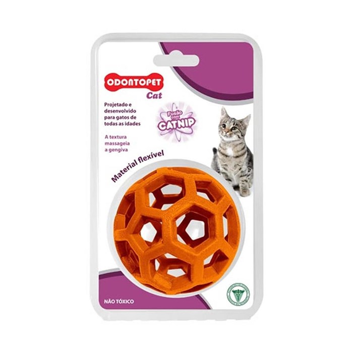 Brinquedo de Bola Odontopet com Catnip para Gatos