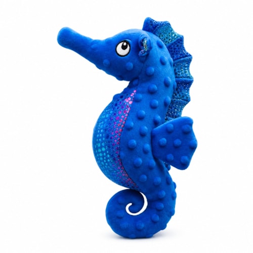 Brinquedo de Pelúcia Cavalo Marinho Azul Marinho Animalíssimo 32cm