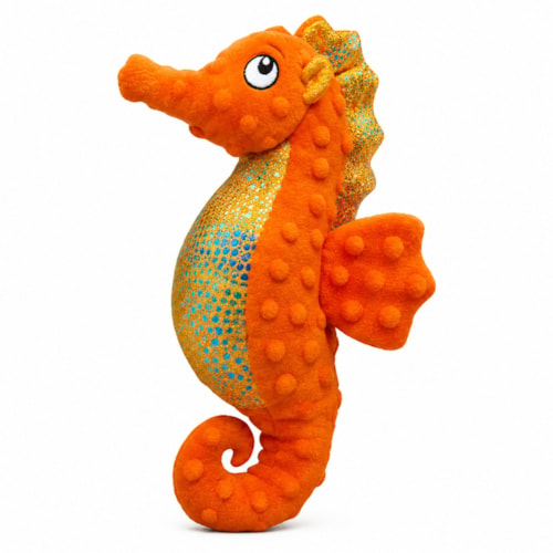 Brinquedo de Pelúcia Cavalo Marinho Laranja Animalíssimo 32cm