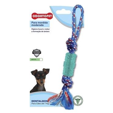 Brinquedo Dental Bone Tubo Corda Para Cães de Até 7kg - Odontopet