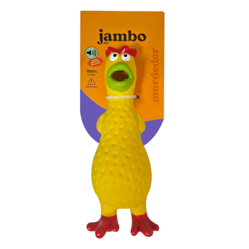 Brinquedo Jambo Mordedor Galinha Funny Pequeno