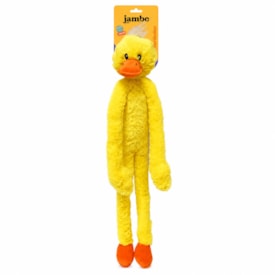 Brinquedo Mordedor de Pelúcia Pato Longleg com Apito para Cães – Jambo Pet