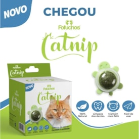 Brinquedo para Gatos Fofuchos Bolinha Giratória com Catnip e Adesivo Cores Sortidas - imagem adicional