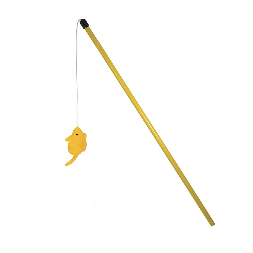 Brinquedo para Gatos LCM Varinha Cat Fishing Ratinho Cores Variadas