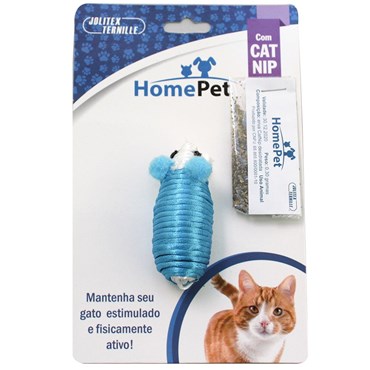 Brinquedo para gatos Ratinho com Catnip cor Azul - HOME PET
